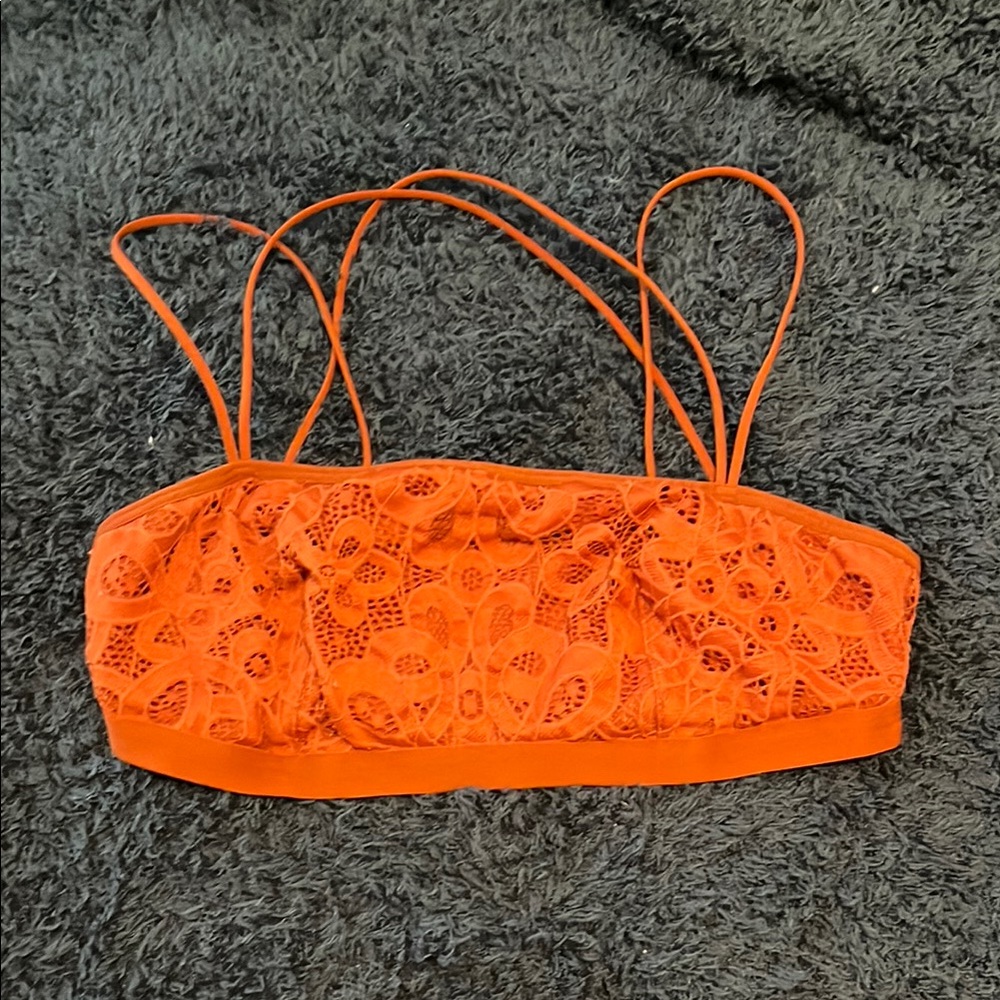 Gilly Hicks Bright Orange Lace Bralette